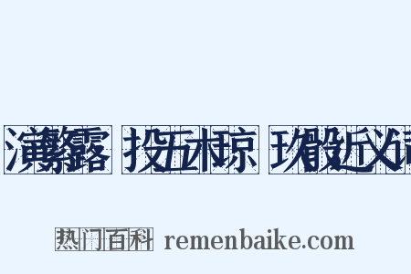 演繁露·投五木琼橩玖骰近义词是什么意思的图片